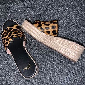 J. Crew Factory Leopard Print Espadrilles